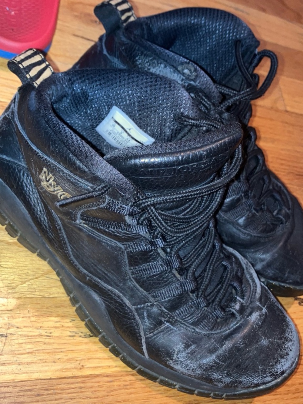 Jordan Men's Black Leather Lace-Up Boots
